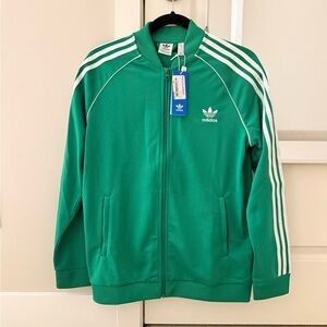 Adidas Track Jacket in Green (Size XL, Youth)